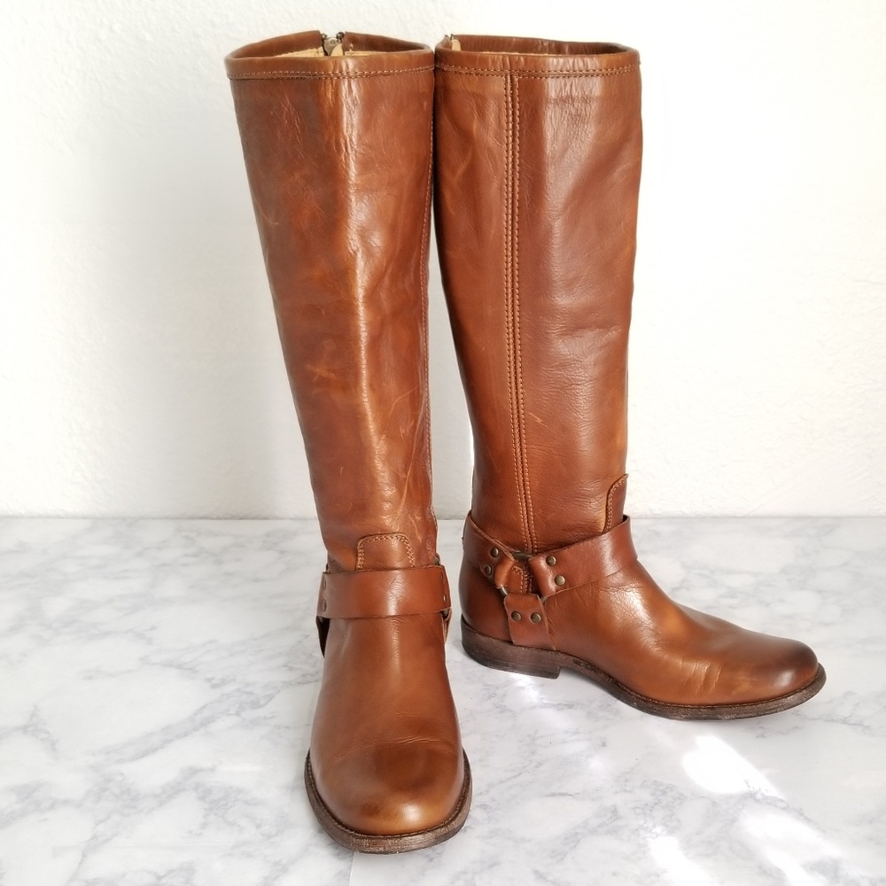 Frye Leather Boots Tan Brown size 7 b